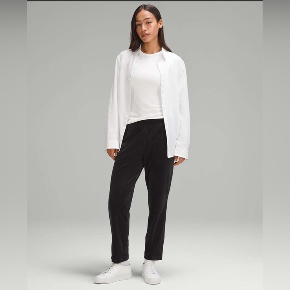 Lululemon Scuba Mid-Rise Wide-Leg Pant 7/8 Length *Velvet Cord $148 - Picture 1 of 9